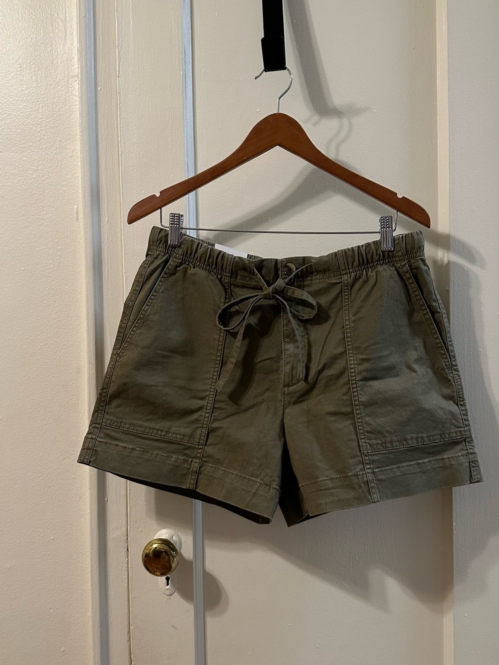 Banana Republic Olive Utility Drawstring Cargo Shorts